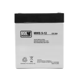 Akumulator AGM 12 V 5 Ah 3-5 lat 90 × 70 × 107 mm 1,40 kg Faston 187 MWS 5-12